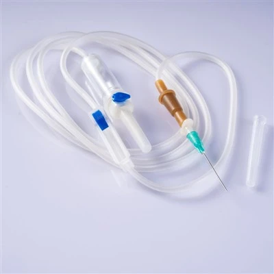 Set de perfusion IV avec aiguille Luer Lock et Slip